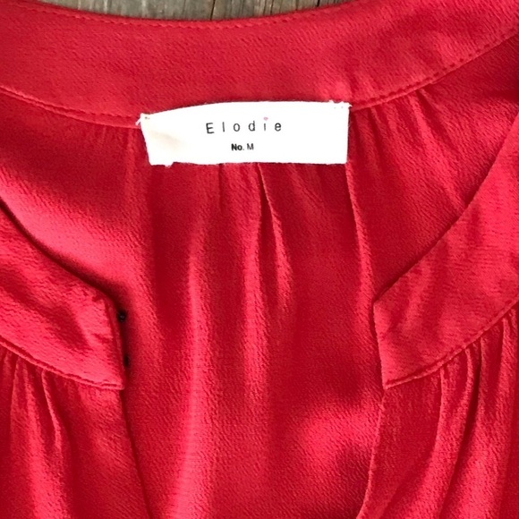 elodie Coral Orange High-Low Sleeveless Top Size Medium - Picture 2 of 9